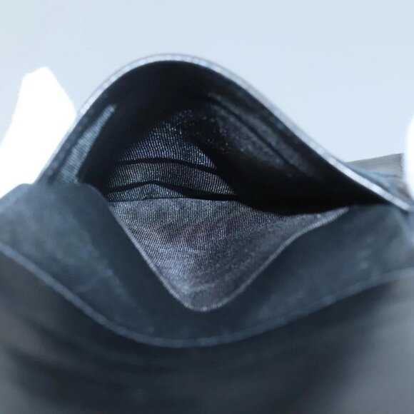 CHANEL Bifold Wallet Lamb Skin Black CC Auth - Picture 9 of 16